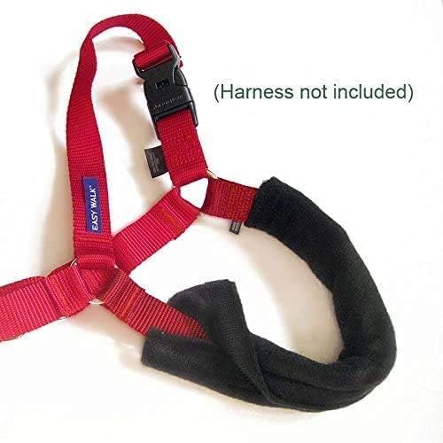 Bent & Freck Strap Wrap - Dog Harness Strap Cover - Fleece Padding for Harnesses and Collars Prevents Rubbing & Chaffing (S/M, Black)