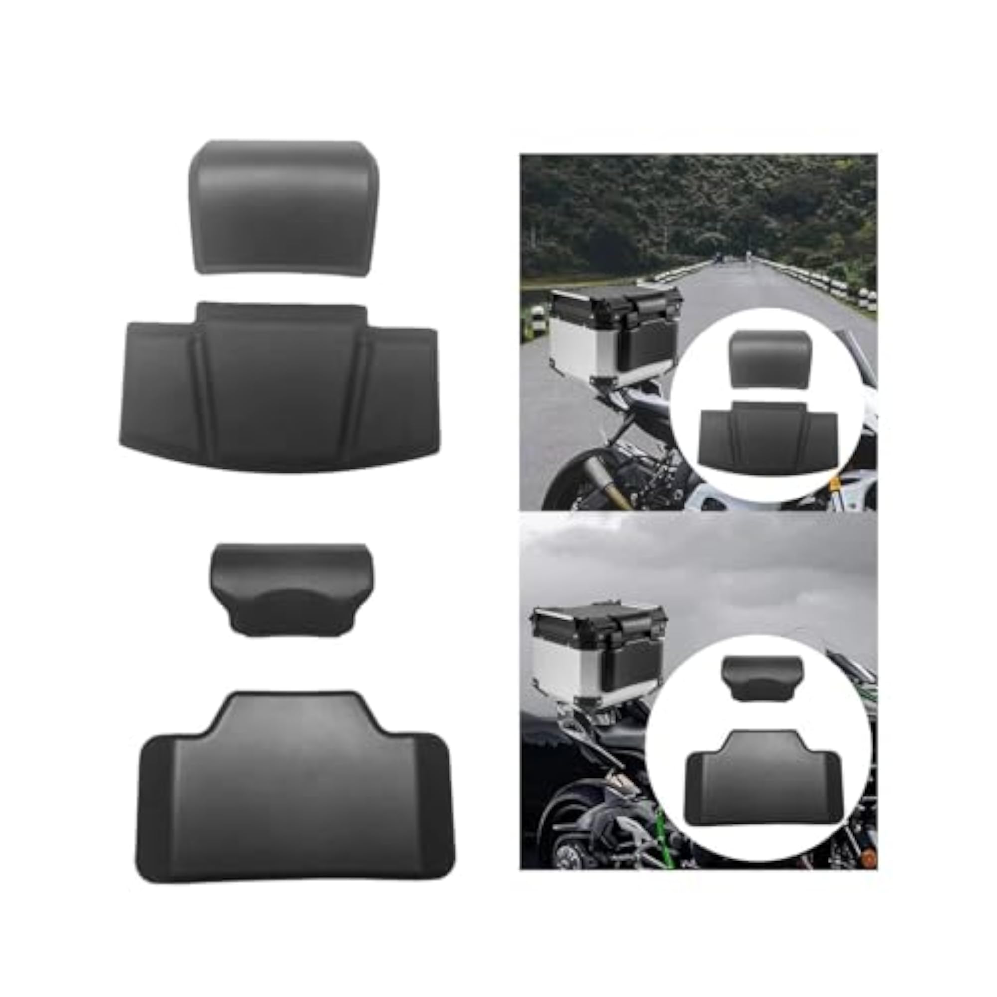 Motorcycle Passenger Backrest Pad Storage Box