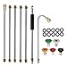 JUSTJUNFEN Tool de Nettoyage de gouttière Rondelle de Pression - Wands d'extension, buse de Toit - 4000 PSI 5 Conseils, Accessoires de Lavage de fenêtre, Pièces d'outils (Color : Silver)