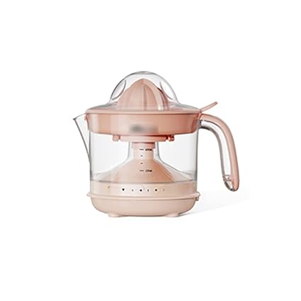 F FABOBJECTS Electric Orange Juicer Home Juice Extractor Automatic Small Fryer Juicer Fruit Press Dripping Juice Separator (Color : Pink, Size : 20 * 17.6cm)