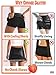 Danysu Stretchy Skort Low Waist Mini Skirt with Shorts Sexy Outfit for Women Charcoal Black M