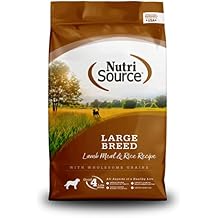 NutriSource Adult Dry Dog Food for Large Breeds, Lamb Meal and Rice, 26LB