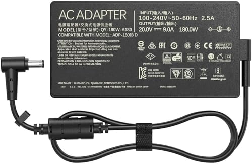 Image of 180W Charger Compatible with ASUS ROG Zephyrus G15 G14 GA502 GA401 TUF F15 F17 A17 A15 FX506 FX505 FX706 FA706 FA506 ROG Strix G GL504GM G713IH G531 G731 GL531 Laptop