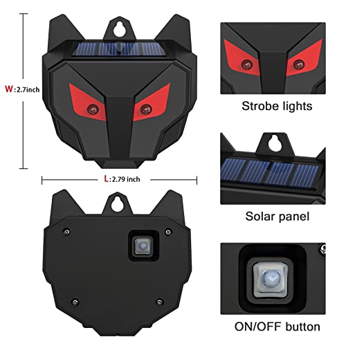 Stingmon A10-1P-02 4 Pack Solar Nocturnal Animal Repeller Outdoor, Predator Deterrent With Red Lights, Waterproof Wild Animals Dog Repellent For Chicken Coop, Cat, Skunk, Wolf, Deer, Coyote, Fox, Raccoon thumb #1