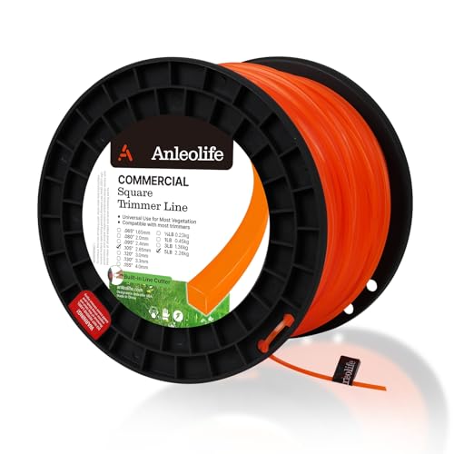 Anleolife .105 Commercial Square Heavy Duty Trimmer Line 1038 ft 5 lb