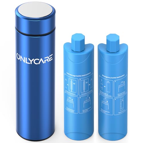 ONLYCARE Upgraded Insulin Travel Case Cooler, 60H+ Diabetic Cooler, TSA Approved Medication Cooler for Travel with Ice Packs, Reusable Medical Travel Case for Air Travel, Blue