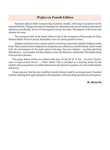 Symptom Analysis for Medical Students, Rema Pai - 4th, 2018.0