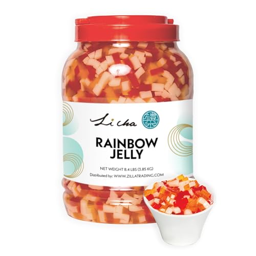 Li Cha Rainbow Jelly (3.8kg/8.4lbs Container) | Topping for Bubble