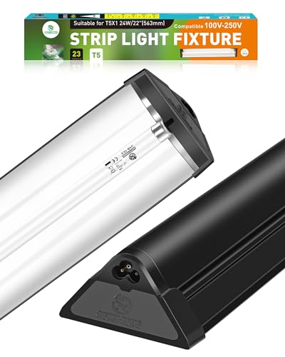 REPTI HOME UVB Light Reptile Kit, T5 30% UVA+10% UVB Lamp Fixture with 24W Bulb, Vivarium Light 10.0 UVB for Reptiles,Turtle,Lizard,Snake,Bearded Dragon