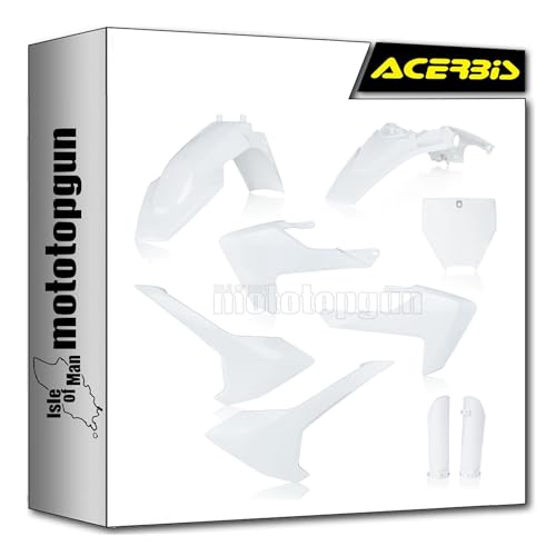 Kit cache carenage blanc Acerbis compatible Husqvarna TC 65 2017-2020 plastique moto