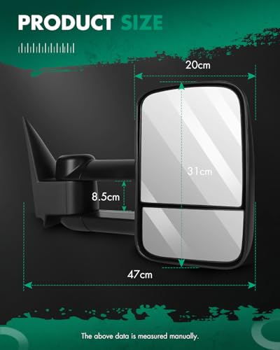 SCITOO Manual Tow Mirrors for 1999–2007 Chevy and GMC Trucks - Image 4