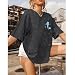 VikkBiss Christian Oversized Shirt for Women Whale Shark Jesus Faith Bible Verse Shirts Graphic Tees Acid Wash Tshirts(Black,L)