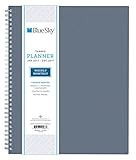Blue Sky 2017 Weekly & Monthly Planner, Wire-O Binding, Metallic Blue Cover, 8.5