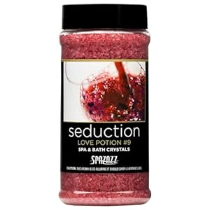 Spazazz SPZ-505 Set The Mood Crystals Container Bath Minerals, 17-Ounce, Love Potion No.9 Seduction