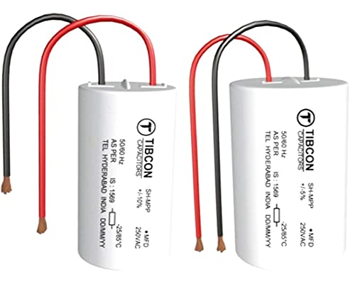 Image of True Light (Tibcon) Capacitor for Ceiling Fan, 2.5 MFD Capacitor to Increase Speed, White -2 Pieces