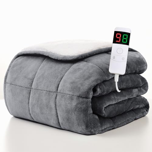 Homemate Heated Weighted Blanket for Adults - 50"x60" 10lbs Electric