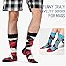 Mens Colorful Dress Socks Argyle - HSELL Men Classic Argyle Pattern Fashionable Fun Crew Socks 4 Packs (Classic Argyle 4Packs)One Size