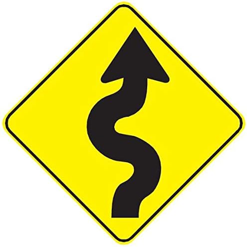 Winding Road Sign Wall Decal