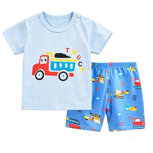 Image of Toddler Boys T-shirt and Shorts Set 4 PCs Outfit Baby Summer Clothes
