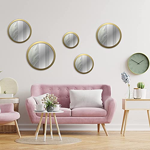 Espejo Redondo de Pared. Ancho de moldura