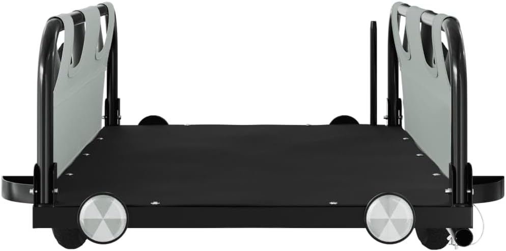 Bike Trailer Cargo in Steel Frame, Extra Bicycle Storage Carrier with Hitch,Bike Trailer Grey Oxford Fabric and Iron