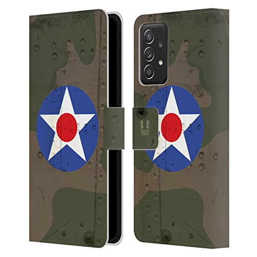 Carcasa de Cuero Tipo Libro para Galaxy A52 con Diseño de Bandera Antigua