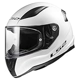 LS2 Helmets Rapid II Full Face Motorcycle Helmet (Gloss White - Medium)