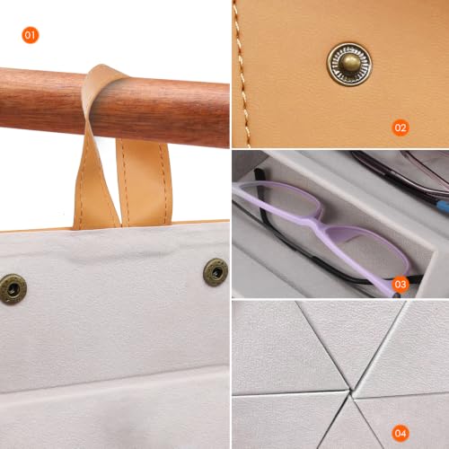 Image of SMARTTOP Sunglass Eyeglass Organizer Collector 5 slot 6 Slot PU Eyeglasses Storage Case Box Multiple Hanging Eyewear Display
