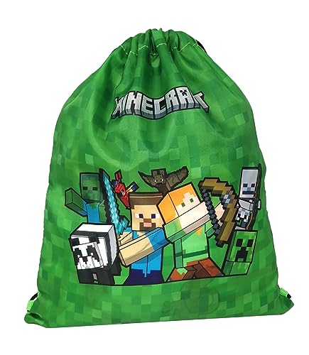 Theonoi Minecraft - Piccola borsa da palestra, borsa sportiva, per scarpe, sportiva, per palestra,...
