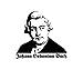 Produktbild Wandtattoo Johann Sebastian Bach, klassische Musik Komponist Aufkleber - 1T107, Farbe:Königsblau glanz;Hohe:55cm