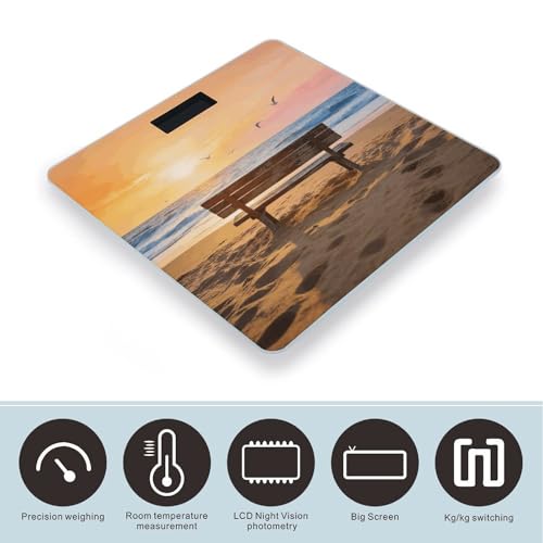 Báscula Digital de Baño Beach Bench con Sensor Preciso miniatura 3