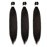 Roeula T1B/33# Pre Stretched Braiding Hair 12 Inch 3 Packs Short Ombre Off Black to Light Auburn Braiding Hair Pre Stretched Professional Prestretched Braiding Hair (T1B/33#）