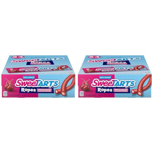 SweeTARTS Soft and Chewy Ropes, Cherry Punch Flavor, 1.8 Ounce Pouches (Pack of 48)