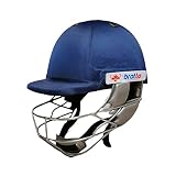 Bratla Pro Cricket Helmet - Navy Blue Cricket Helmets for Men, Cricket Helmet Comes with Neck Guard,