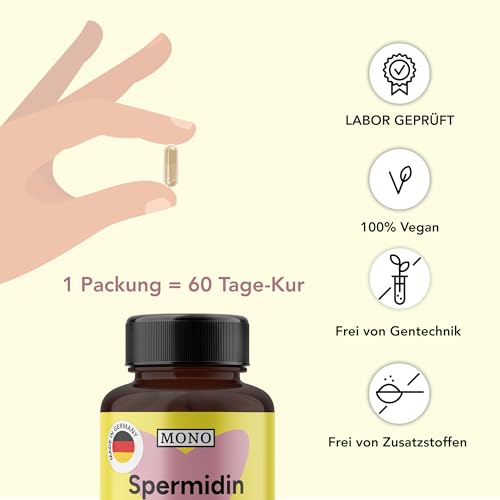 Spermidin Kapseln hochdosiert 6 mg mit Weizenkeimextrakt