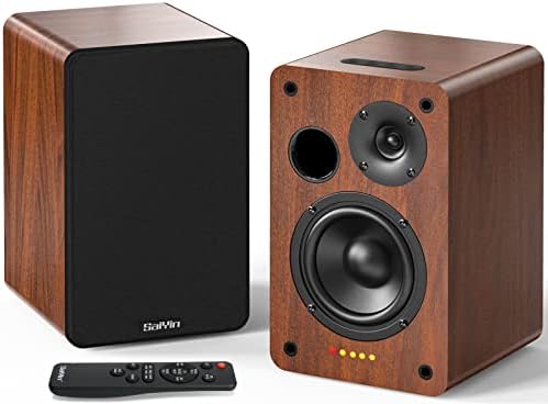 Saiyin Powered Bluetooth Bookshelf Speakers, 4 Inch Woofer