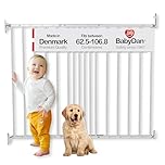 BabyDan Copenhagen, 62.5-106.8 cm, Extendable Stair Gate/Baby Gate/Safety Gate, Metal, White, Made in Denmark - (Pet Gate/Dog gate)