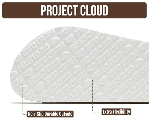 Image of Project Cloud 100% Genuine Leather Summer Sandals for Women 2026 - Memory Foam & Cork Footbed Beach Vacation Essentials Womens Sandals Comfortable Lightweight Slides for Women Footwear (Capri)