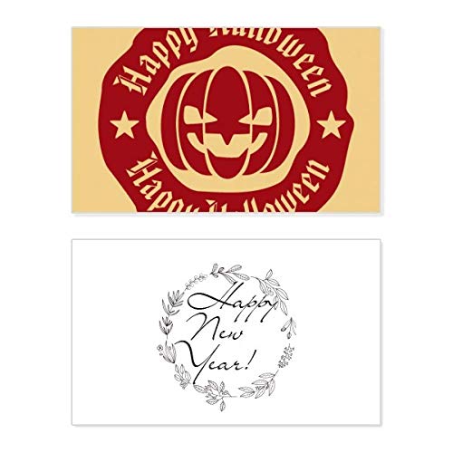 Tarjeta de felicitación de año nuevo con calabaza roja para enviar amor a distancia