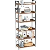 Rolanstar Estantería de 6 Niveles con 4 Ganchos, Dormitorio