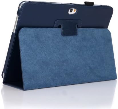 SupCase Slim Fit Folio Leather Tablet Case Cover for Samsung Galaxy Note 10.1-Inch N8000, Deep Blue (S8000-62A-DB)