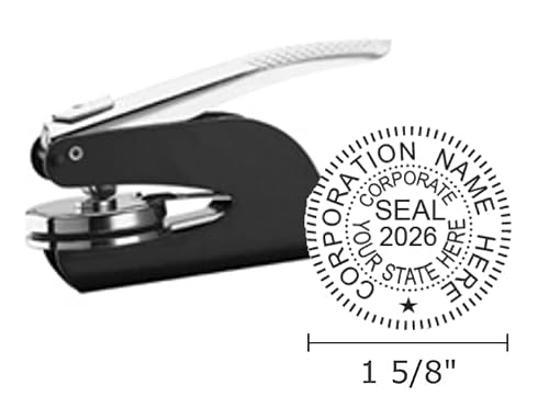 Corporate Seal Embosser and Self Inking Stamp | Combo (Black, 2-Items)