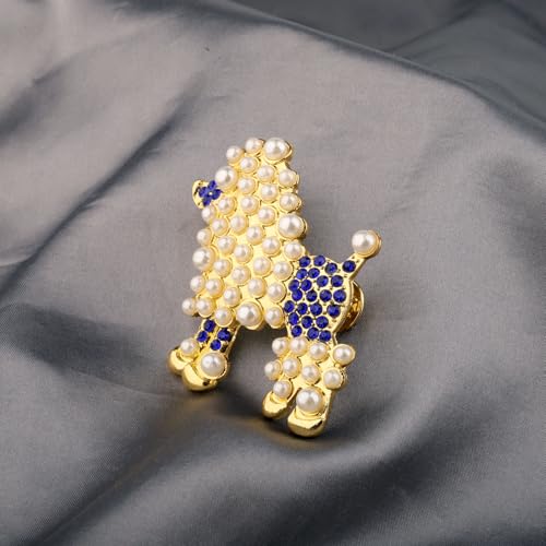 Image of CENWA Sorority Gifts Pretty Poodle Rhinestone Brooch Pin /Necklace Greek Sorority Jewelry for Women