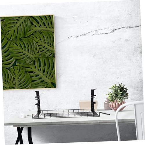 Organizador de cables para escritorio SECFOU con instalación sin taladro, gran capacidad para gestión de cables, soporte para almacenamiento de cables negro de 500 mm miniatura 5