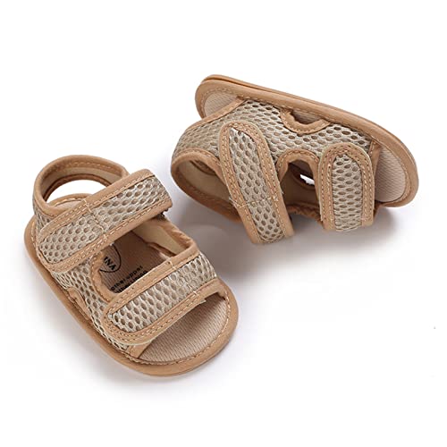 Image of RVROVIC Baby Boys Girls Sandals Premium Infant Summer Outdoor Shoes PU Lightweight Soft Anti-Slip Sole Toddler Prewalker