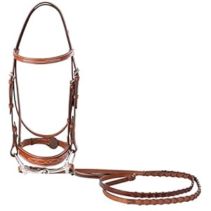 Huntley Equestrian Fancy Stitched Sedgwick Leather English Bridle and Reins