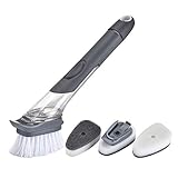 TENTA Kitchen Good Grips Soap Dispensing Sink Brush,Dish Scrub Brush for Kitchen Sink, Soap...