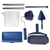 8 unids / set múltiples funcionalidades pintura decorativa pintura roller cepillo herramienta herramienta bricolaje uso doméstico fácil operar pintura pinceles herramientas