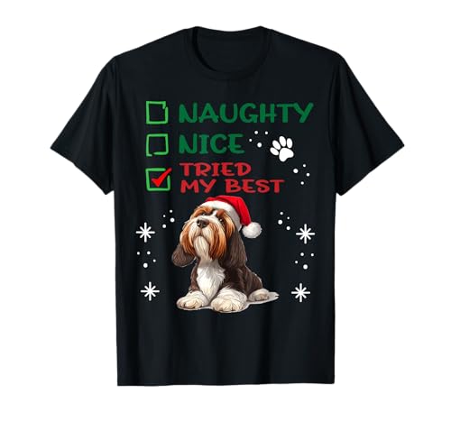 Carino Grand Basset Hound Dog Natale Cattivo Bello Provato il mio Maglietta