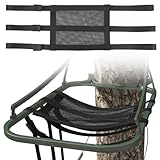 Universal Tree Stand Seat Replacement 16 x 12 inches Treestand Seat Hunting Accessories, Adjustable Strap Fits All Ladder Stand, Lock On Climbing Tree Stand